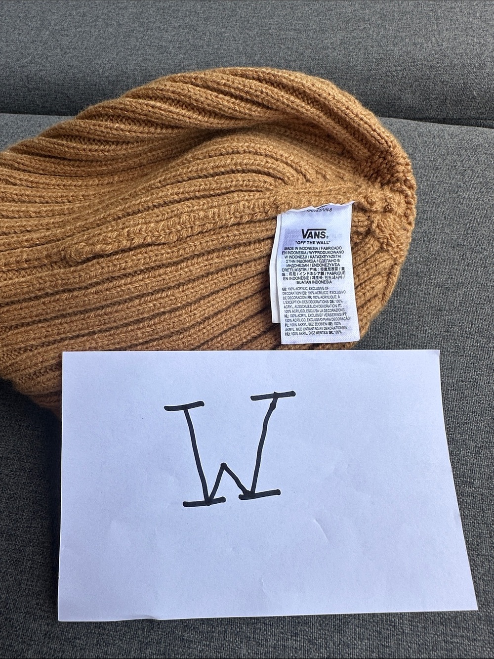 Vans Ribbed Fold-Over Beanie - Mustard Yellow - Picture 3 of 5